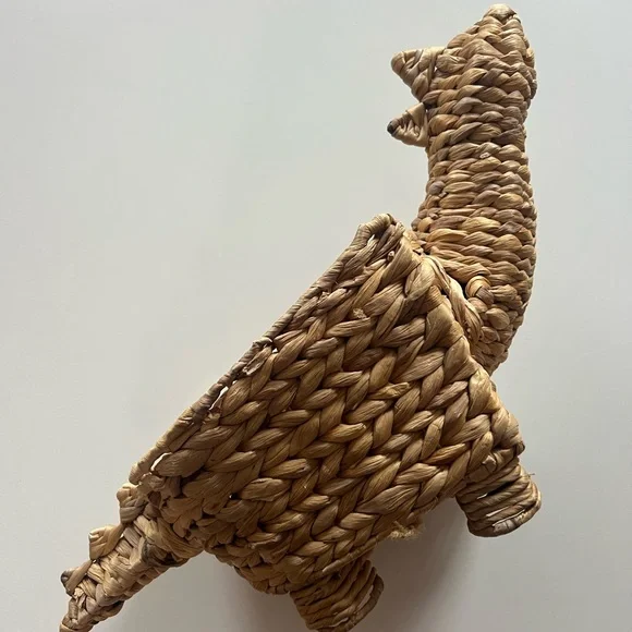 Woven Dinosaur Basket - Nursery Decor of Plant Holder - Picture 4 of 8